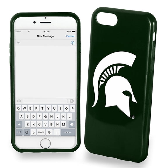 FOCO NCAA Michigan St. Spartans Soft Case for iPhone 8 Plus, 7 Plus (5.5")
