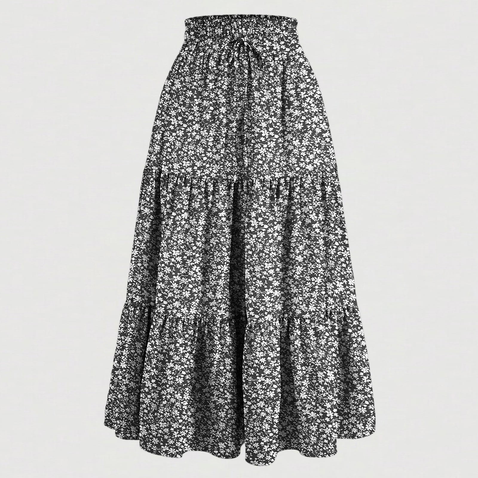 Womens Long Maxi Skirt 2025 Summer Casual Drawstring Trendy Womens Long Maxi Skirt 2025 Summer Casual Drawstring Trendy