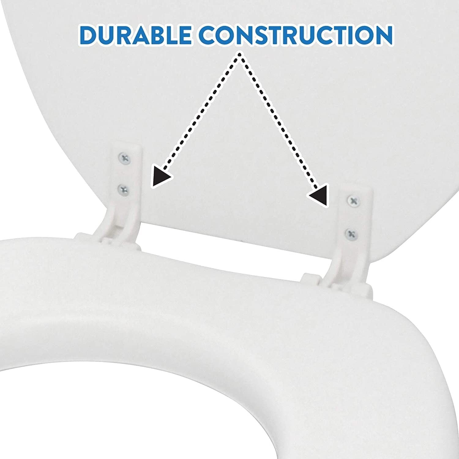 CintBllTer Elongated Toilet Seat With Easy Clean & Change Hinge (Wooden)