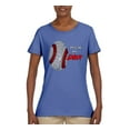 thumbnail image 2 of Wild Bobby, Baseball Fingerprint It's In My DNA, Sports, Women Graphic Tee, Light Blue, Medium, 2 of 5
