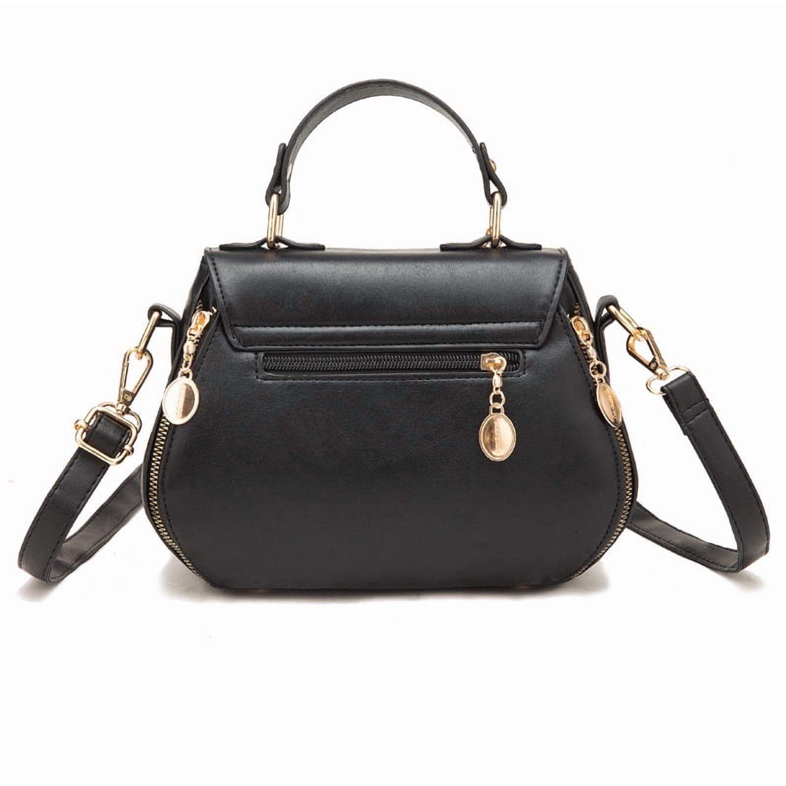 Women Satchel Bags Handle Shoulder Handbags and Purses Pockets Zipper Leather Crossbody Bags