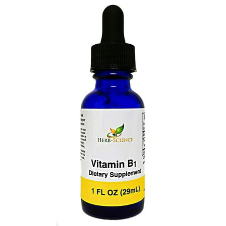Herb-Science Vitamin B1 (Thiamine), Alcohol-Free Liquid Extract, Support Digestion, Maintain Proper Mental Function & Convert Foods into