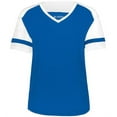 thumbnail image 2 of Augusta Sportswear B24434755 Women Triblend Fanatic 2.0 V-Neck T-Shirt, Royal & White - Large, 2 of 5