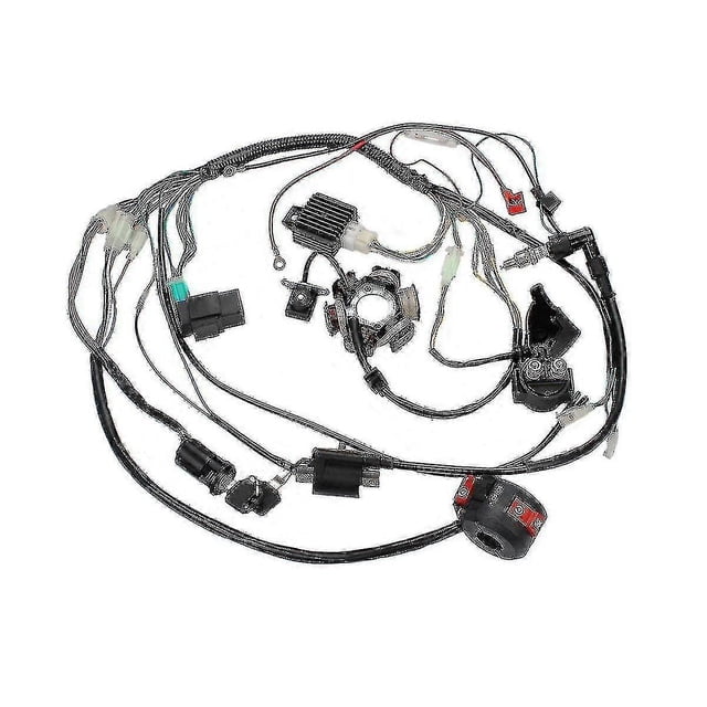 Motorcycle Atv Pit Bike Go Kart Full Complete Electrics Wiring Harness Stator 6 Coil For 50-125cc