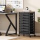 thumbnail image 4 of Carrito de almacenamiento SYKIARIOL de 8 cajones con tapa de madera, negro, 4 of 7