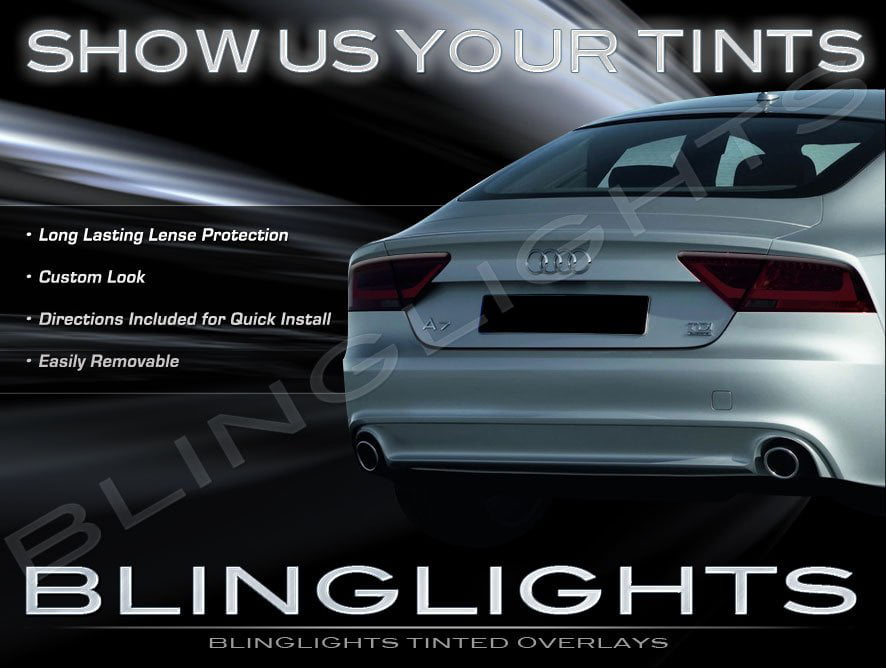 luft Reskyd gentagelse Audi A7 RS7 Tinted Tail Lamp Light Overlays Kit Smoked Film Protection -  Walmart.com