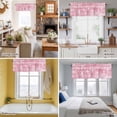 thumbnail image 5 of Sea Stars Valance Curtain for Windows Summer Beach Sea Stars Pink Texture Rod Pocket Curtain Valances Short Window Treatments Panels for Kitchen Bathroom Laundry Room Basement 42 x 18 Inch, 5 of 9