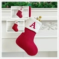 thumbnail image 7 of Embroidered Letter Knitted Christmas Stocking - Child's Candy Gift Bag Fireplace Hanging Decor Spacious Holiday Stocking Gift(A), 7 of 7