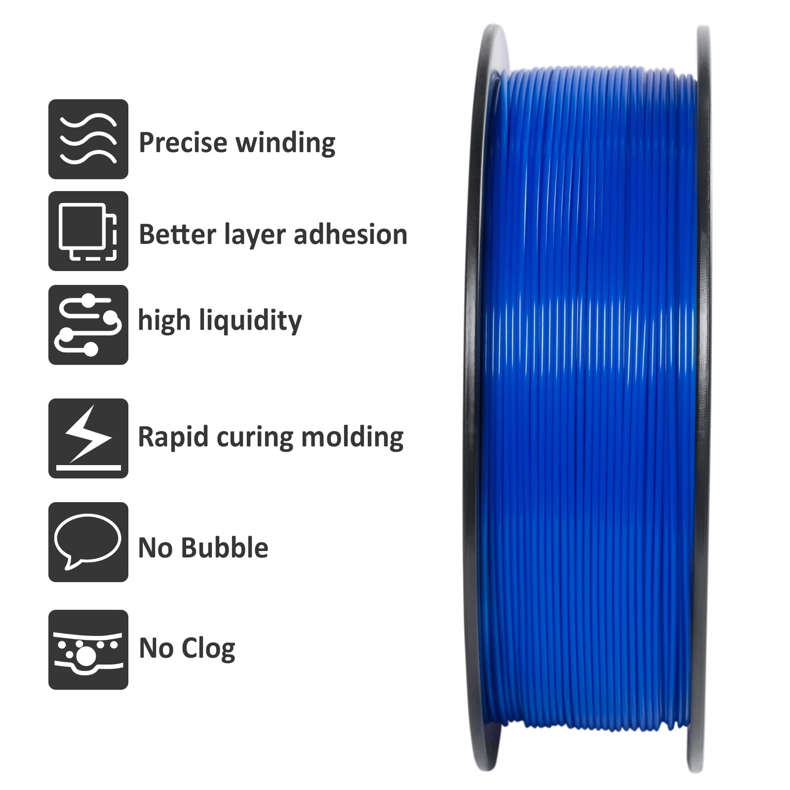 Geeetech 1.75mm PLA 3D Printer Filament, 10kg Spool (22lbs), Dimensional Accuracy +/- 0.03mm,Blue