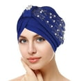 thumbnail image 3 of iHPH7 Cancer Head Wraps for Women Head Coverings for Women Chemo Head Wraps for Cancer Patients Women Head Wrap Scarf Chemo Turbans for Women, Blue One Size, 3 of 8