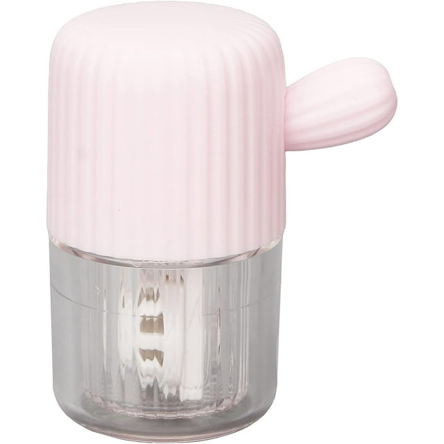 Estuche para limpieza de lentes de contacto, ligero y práctico para el hogar (rosa)