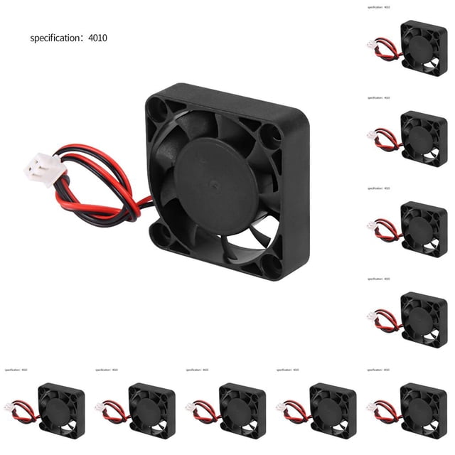 sweethay Impresora CPU Cooler Ventilador de refrigeración 3D Computadora Ventilador USB Gabinete de computadora de refrigeración de plástico, 4010, 12V 4010(12v) 10piezas