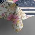 thumbnail image 5 of Pioneer Flower Floral Print Pattern Square Tablecloth,Waterproof Square Table Cover,Wipeable Spillproof Washable Table Cover for Home Kitchen Party Decor 42"X42"(107x107cm), 5 of 6