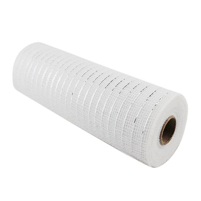 LINMOUA Poly Mesh Ribbon With Foil Each Roll For Wreaths Swags Bows Wrapping And Decorating