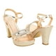 thumbnail image 1 of Zapatilla Abierta Vestir Oro Rosado Happy Shoes 03506 23.0, 1 of 6