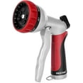 thumbnail image 1 of Garden Hose Nozzle, Heavy Duty Metal Water Hose Nozzle with 7 Adjustable Spray Patterns, High Pressure Hand Sprayer with Flow Control, Best for Watering Plants & Lawns, Washing Cars & Pets, Red, 1 of 14