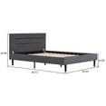thumbnail image 3 of Right Angle Horizontal Line Decorative Soft Pack Bed Linen Dark Gray Full, 3 of 9