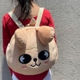thumbnail image 3 of Mochila para estudiantes KPOP, animales de dibujos animados, Lobo, oso, cerdo, juguetes de peluche, lindo lobo, gato, zorro, Mini mochila, bolso de hombro pequeño de felpa, 3 of 5