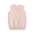 thumbnail image 7 of Asgosdo Girls Knit Vest Cotton Sleeveless V Neck Teen School Uniform Pullover Classic Sweater Tops Size 5-17Y, 7 of 7