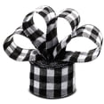 thumbnail image 1 of Yuarrent Navidad con cable cinta a cuadros arpillera decoración ducha manualidades negro blanco 5m Type3 NO3, 1 of 6