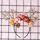 thumbnail image 5 of Diadema con forma de astas de Navidad con aro de pelo de carnaval con decoración floral para adolescentes, 5 of 5
