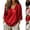 20# Red, variant on 3/4 Sleeve Sequin Top for Women Dressy Shimmery Tops Glitter Casual Blouse Party Trendy Shirts Black L