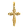 thumbnail image 1 of FB Jewels 14K Yellow Gold Crucifix 2D High Polish Pendant, 1 of 4