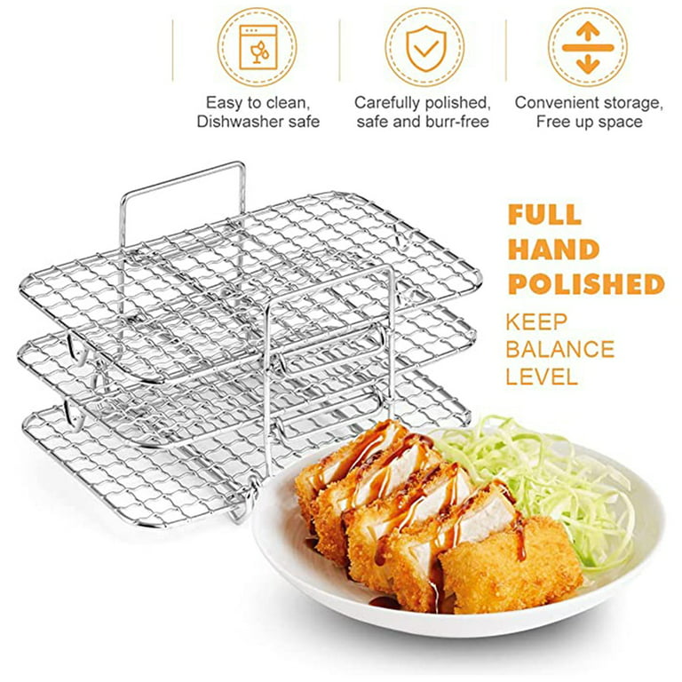 AD-Air Fryer Rack For Ninja Foodi Grill XL Air Fryer, Multi-Layer  Dehydrator Rack Toast