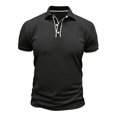 thumbnail image 4 of pstuiky camisetas de hombre, Camisa informal de manga corta con botones y cuello vuelto para hombre camisas casuales para hombre xxl, 4 of 6