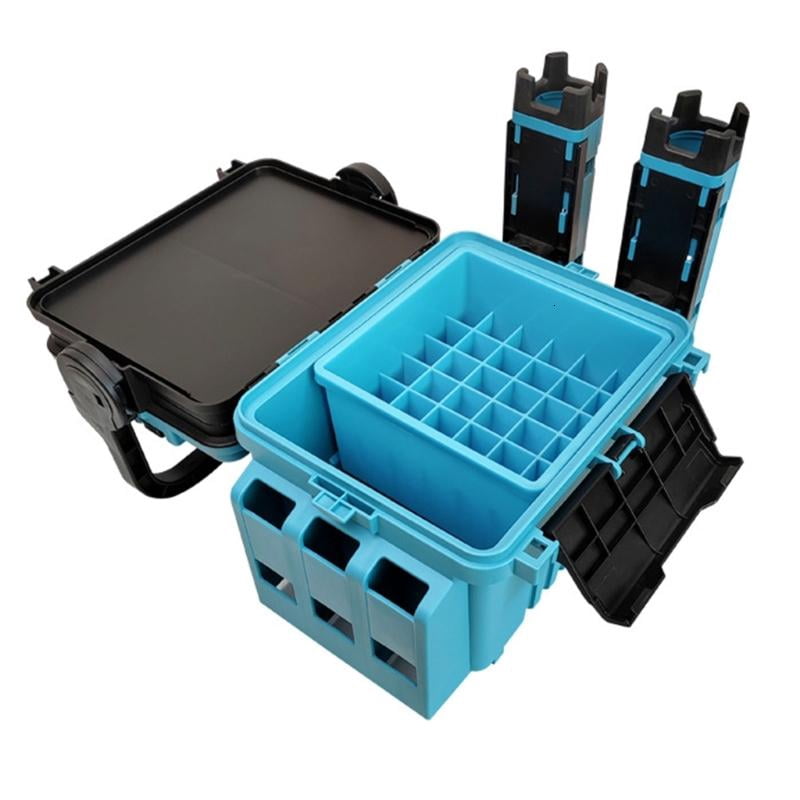 CEORPER 36 Grid Night Fishing Baits Storage Tackle Box Lined Box Squid Jig Lures Case