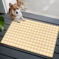 thumbnail image 5 of Buffalo Plaid Bathroom Rug Washable 2x3 Entryway Rug Non Slip Farmhouse Yellow Checkered Vintage Rustic Front Door Mat Low Pile Indoor Doormat Throw Floor Carpet for Kitchen Bedroom Entrance, 5 of 9