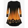 thumbnail image 4 of Rosegal Women's Halloween Long Sleeve Pumpkin Print Tee, 4 of 4