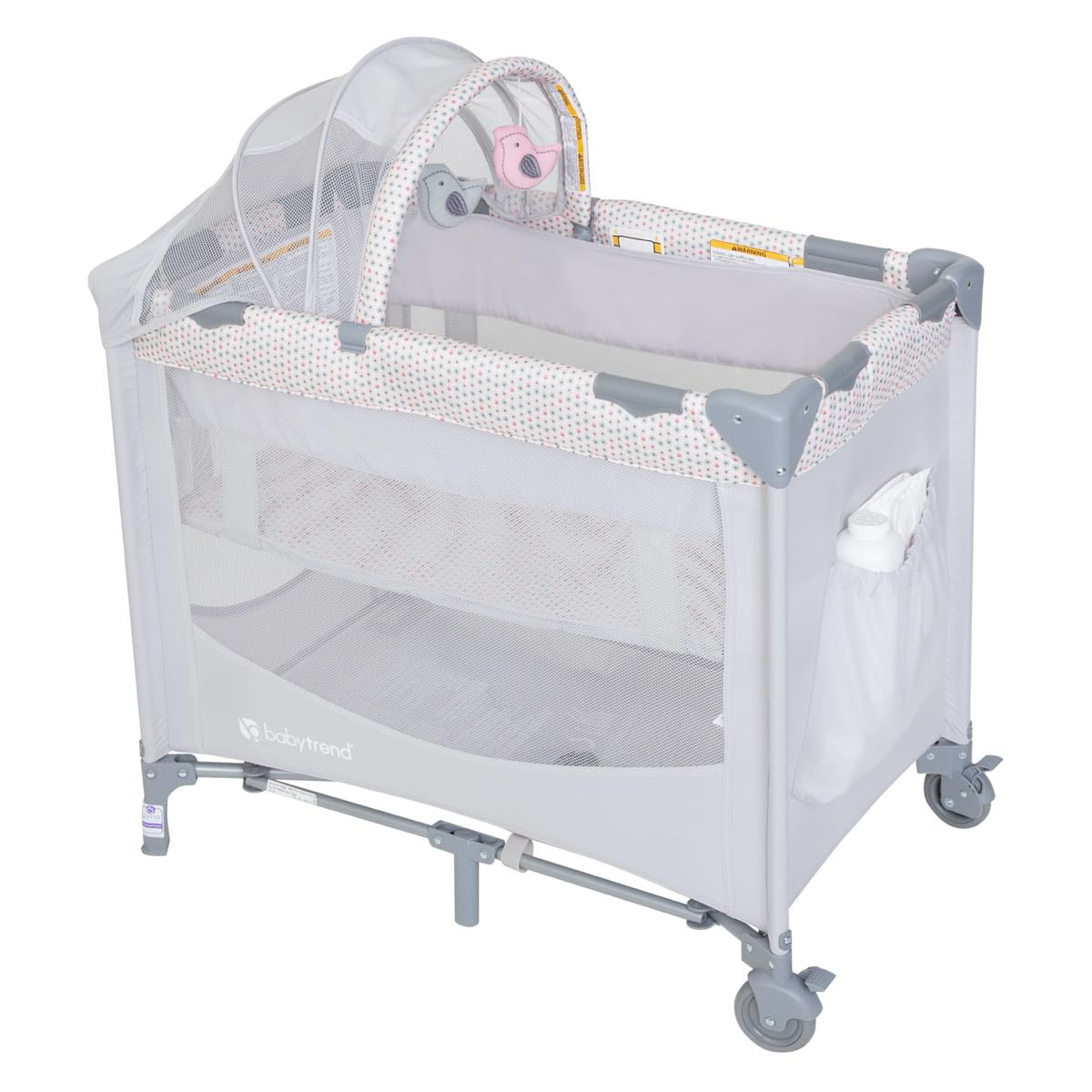 Baby Trend Mini Nursery Center™ Playard, Daisy Drop, Gray