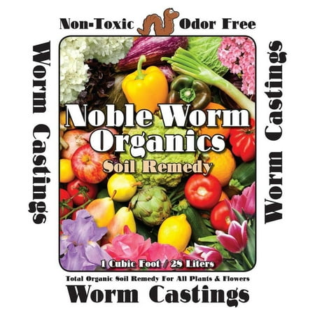 Noble Worm Organics 1 cu. ft. / 25 lbs. Organic Worm Casting (Best Worms For Garden)