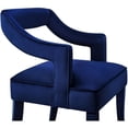 thumbnail image 5 of Maklaine 19.7" Transitional Velvet Upholstered Dining Chair in Navy, 5 of 7
