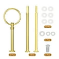 thumbnail image 4 of Unique Bargains 2 Sets Cake Tray Stand Handle Plate Hardware Fitting, 3-Tiers Round Gold, 4 of 5