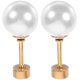 thumbnail image 1 of 1 Pair of Pearl Stud Earrings Women Pearl Earrings Stainless Steel Earrings Jewelry, 1 of 4