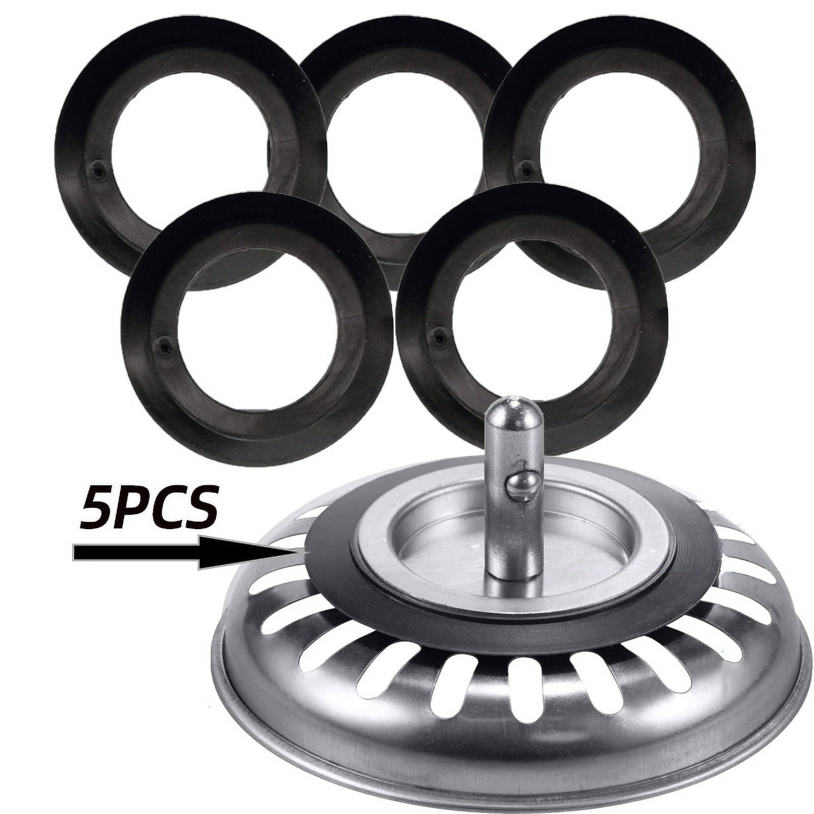 5 Piece Replacement Sink Gasket, Sink Stopper Rubber Seals for Stopper ...