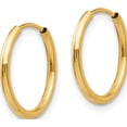 thumbnail image 5 of 14K Yellow Gold Madi K Polished Endless Hoop 3 Pair Earring Set Made In United States se1293, 5 of 5