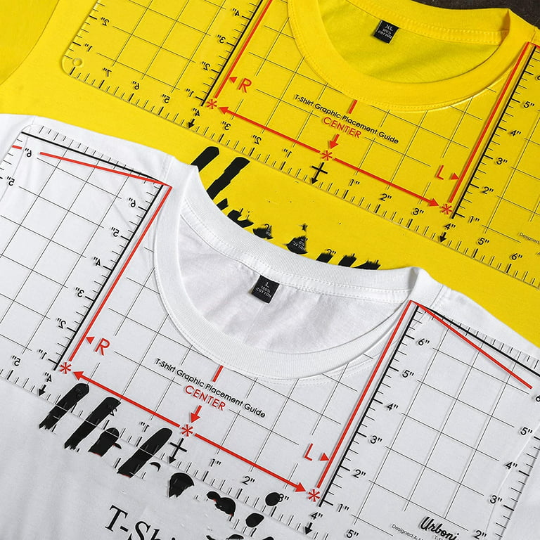 Tshirt Ruler Guide | Tshirt Ruler | Tshirt Ruler Guide for Vinyl | Tshirt Rulers to Center Designs| Shirt Printing, Size: One size, 1 Pack