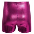 thumbnail image 2 of Linjinx Girls Metallic Dance Shorts Cheerleading Dance Performance Hot Pants Athletic Gymnastics Hot Pink 140, 2 of 6