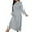 Gray, variant on Dasayo Plus Size Nightgowns for Women House Long Sleep Shirt Polka Dot Bodycon Casual Pajamas Womens Pajamas L