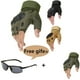 thumbnail image 2 of Guantes tácticos antideslizantes con pantalla táctil dura para motocicleta/guantes de medio dedo para hombre huangjie unisex, 2 of 2
