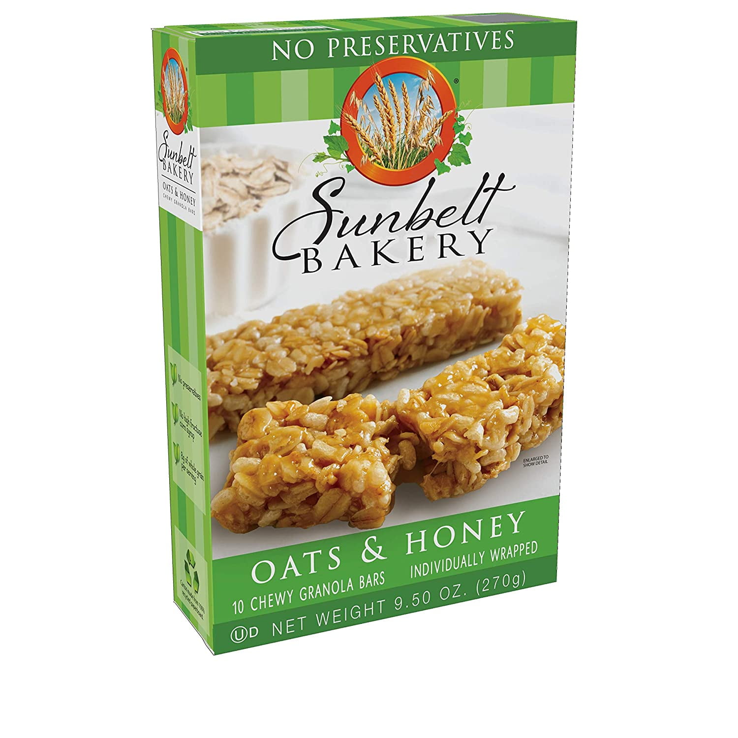 sunbelt bakery oat and honey chewy granola bars. 1.0 oz bars, 40 count