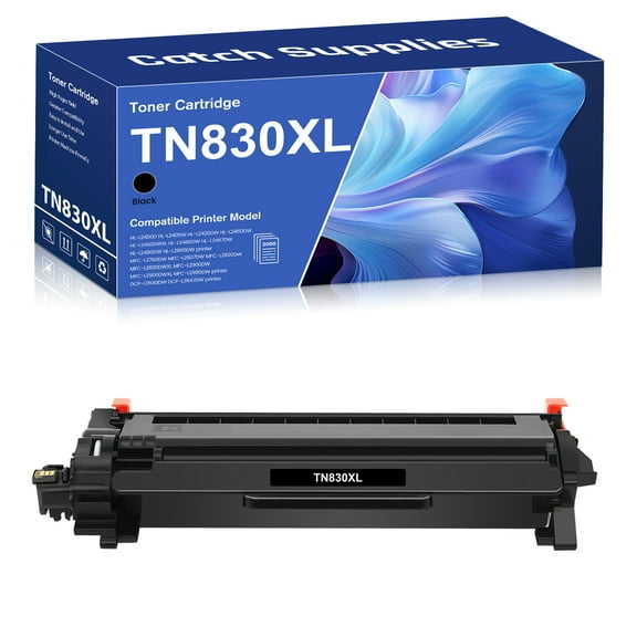 TN830XL Toner Cartridges Black Compatible for Brother TN830 XL V R TN-830XL Brother HL-L2400D HL-L2405W HL-L2460DW HL-L2460DWXL HL-L2480DW DCP-L2640DW MFC-L2820DW MFC-L2900DW Printer Pack of 1