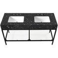 thumbnail image 5 of Meridian Furniture Marmo Black Engineered Stone Bathroom Vanity, 5 of 9