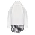 thumbnail image 4 of jovatis Ensembles Courts pour Femmes 2 Pcs Mode Été Col Rond Imprimé Décontracté Manches Longues + Ensemble Pantalon, 4 of 6