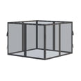 thumbnail image 2 of Only Choice 10x10 Ft Gazebo Mesh Screen Replacement Mosquito Netting with Zippers,Beige, 2 of 4