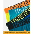 thumbnail image 6 of INNERSY Men's Boxer Briefs Cotton Underwear for Men with Pouch Mens Underwear 4-Pack(Large,Yellow/Green/Blue), 6 of 7