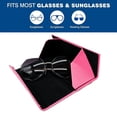 thumbnail image 4 of Caja plegable de las gafas de sol de los vidrios, caja portátil de la lente de la PU para las mujeres de los hombres, 4 of 6